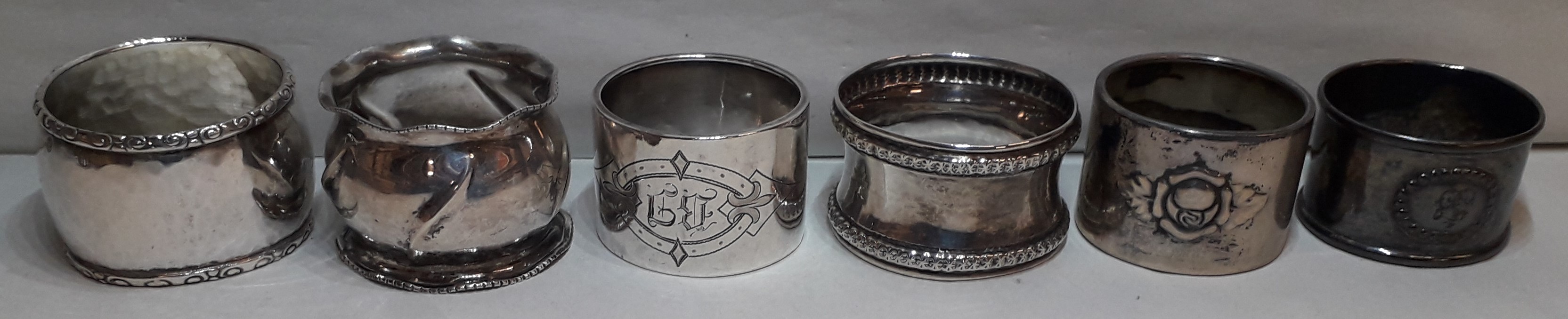 Servietringe Napkin Rings Serviettenringen Silber Silver Sterling